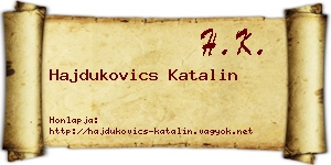 Hajdukovics Katalin névjegykártya