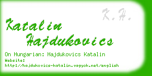 katalin hajdukovics business card